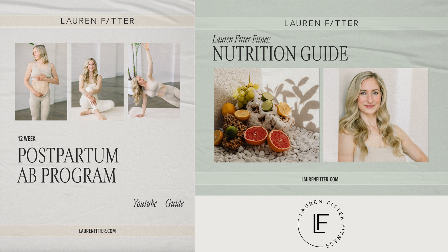 lauren fitter postpartum workout guides & nutrition guide