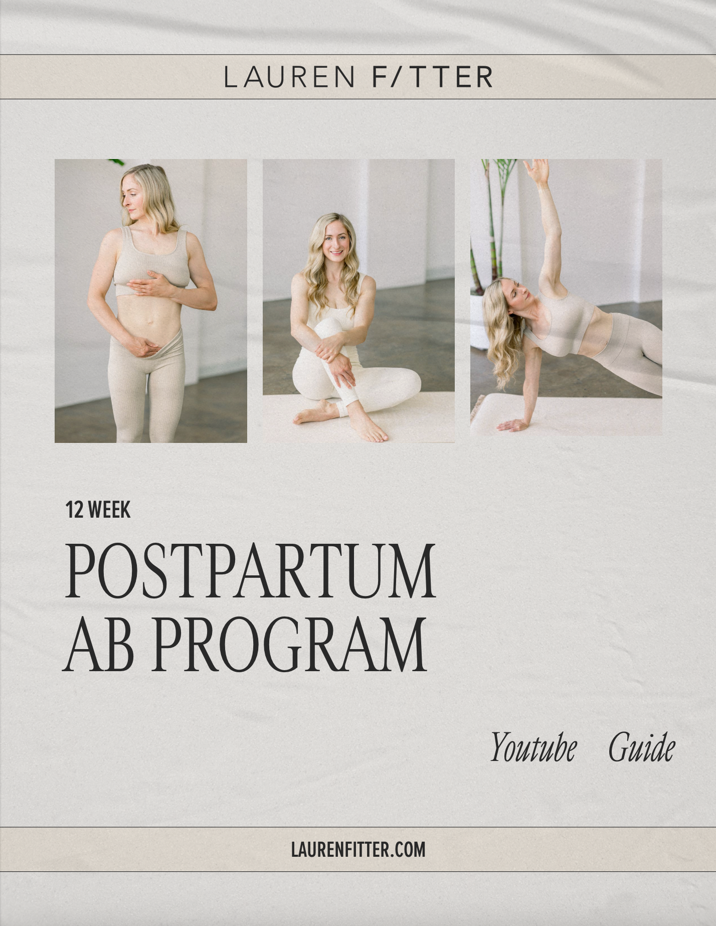 lauren fitter online postpartum ab workout program