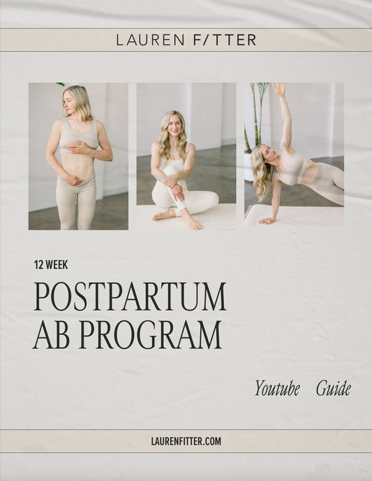 12 week Postpartum Ab Program - Youtube Guide